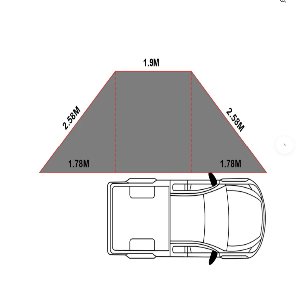 Awning: OPENROAD 180 Degree Awning Free Standing