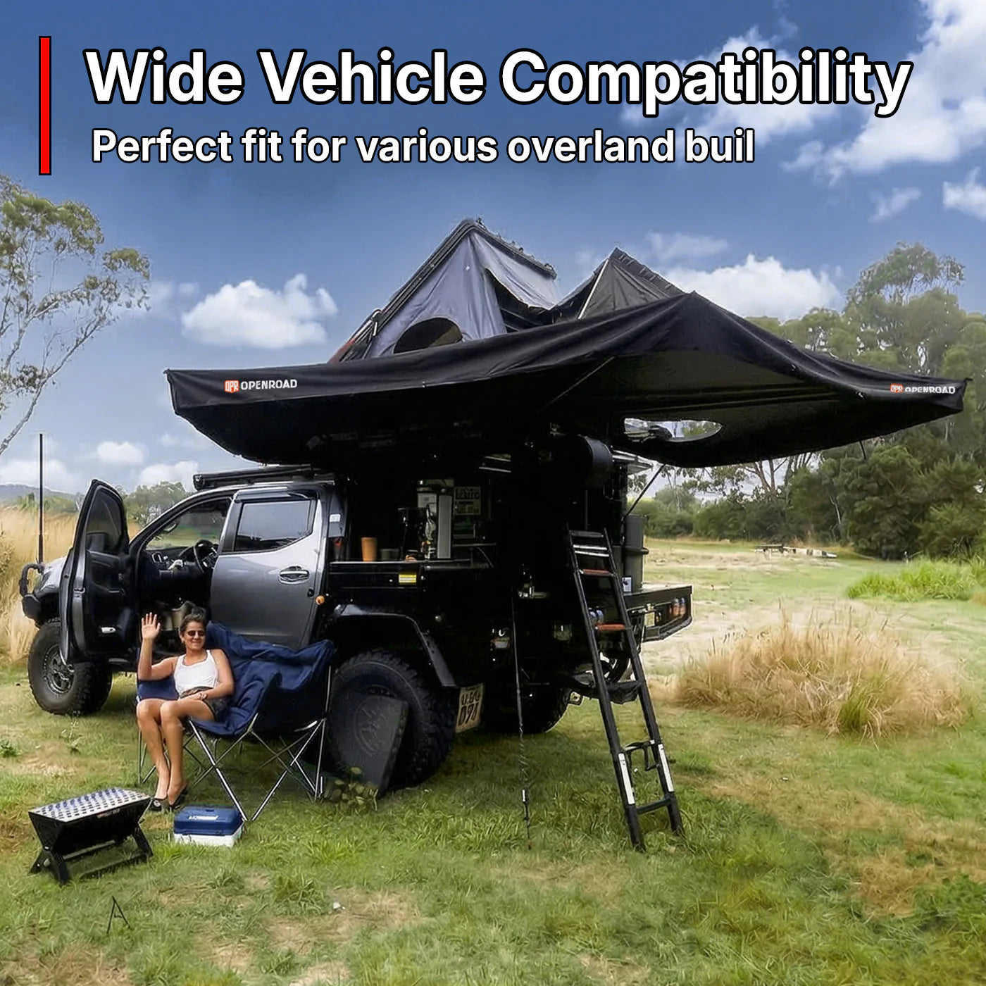 OPENROAD 270 Degree Awning With Zippered D-Door