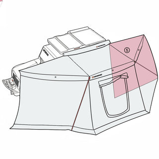 OPENROAD 180 Degree Awning Free Standing Side Walls