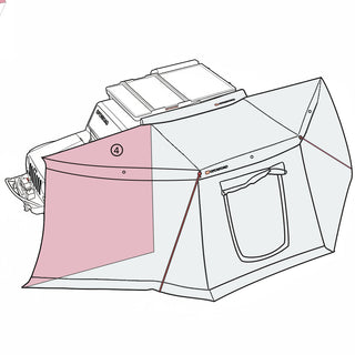 OPENROAD 180 Degree Awning Free Standing Side Walls