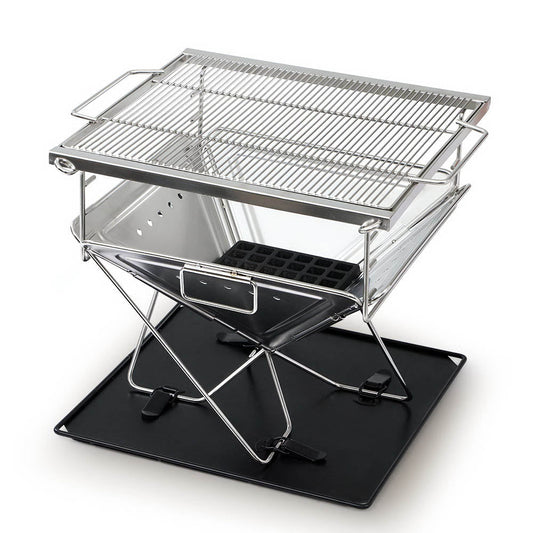 NNEDSZ  Camping Fire Pit Portable Folding Stainless Steel Stove Outdoor Pits-0
