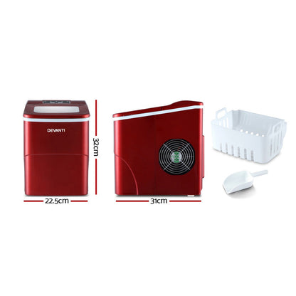 Devanti 12kg Portable Ice Cube Maker Machine