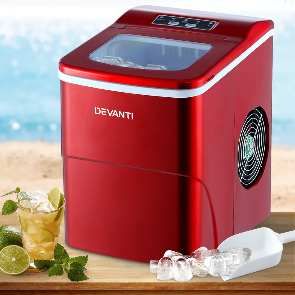 Devanti 12kg Portable Ice Cube Maker Machine