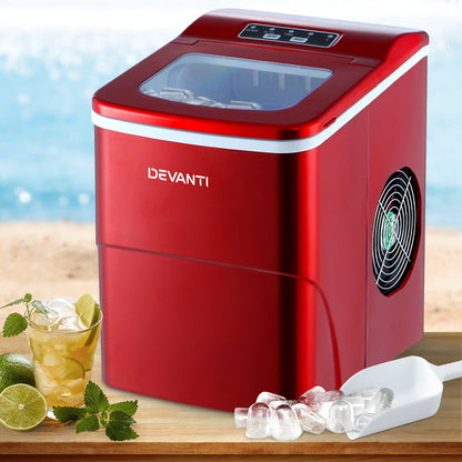 Devanti 12kg Portable Ice Cube Maker Machine