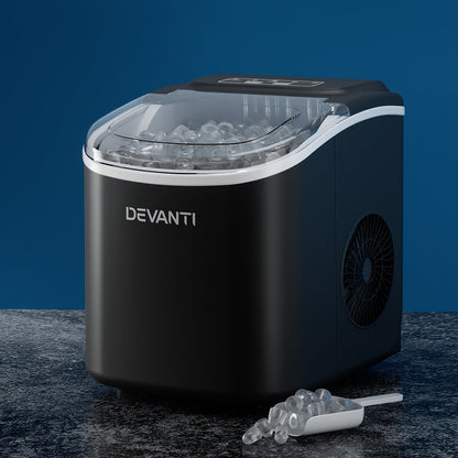 Devanti 12kg Portable Ice Cube Maker Machine