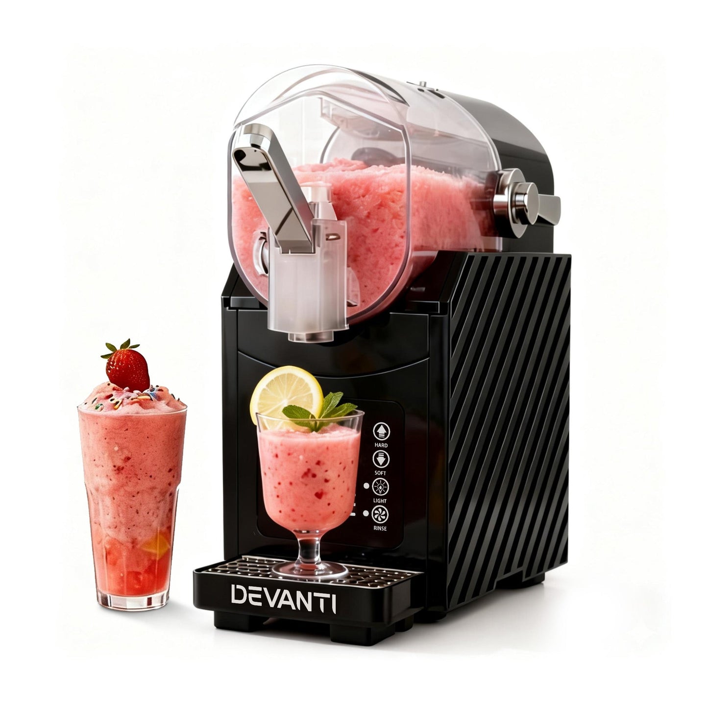 Devanti 1.8L Slushie Machine Maker Frozen Smoothies Milkshakes Black-1