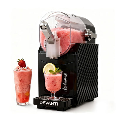 Devanti 1.8L Slushie Machine Maker Frozen Smoothies Milkshakes Black-1