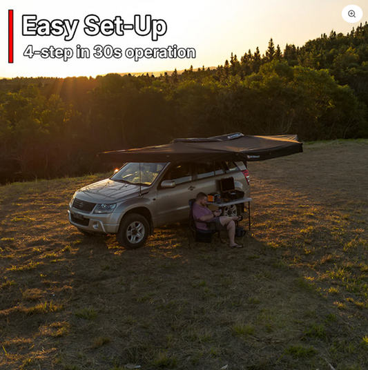 Awning: OPENROAD 180 Degree Awning Free Standing