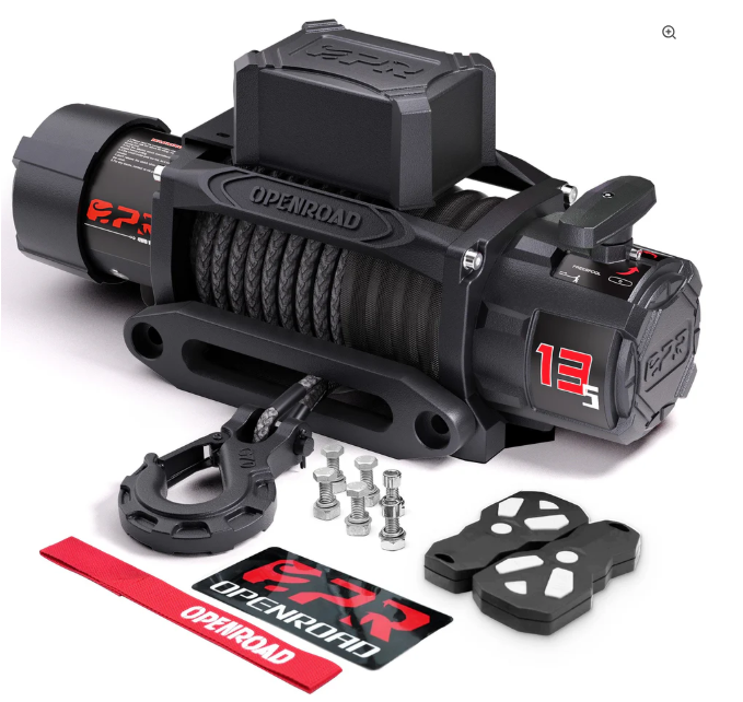 OPENROAD 13,500lb Electric Winches with Synthetic Rope