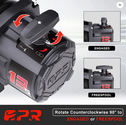 OPENROAD 13,500lb Electric Winches with Synthetic Rope