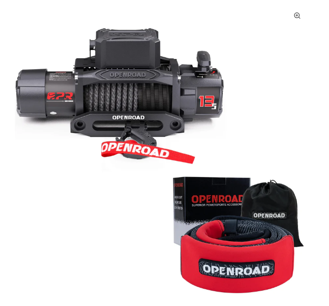 OPENROAD 13,500lb Electric Winches with Synthetic Rope