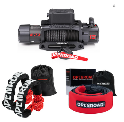 OPENROAD 13,500lb Electric Winches with Synthetic Rope