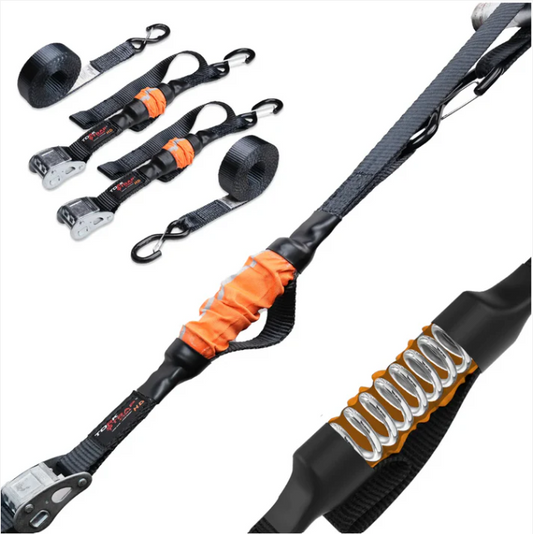 TorkStrap HD750 | Spring Loaded Tie Down Straps (980kg Break Strength)