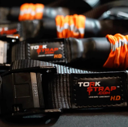 TorkStrap HD750 | Spring Loaded Tie Down Straps (980kg Break Strength)