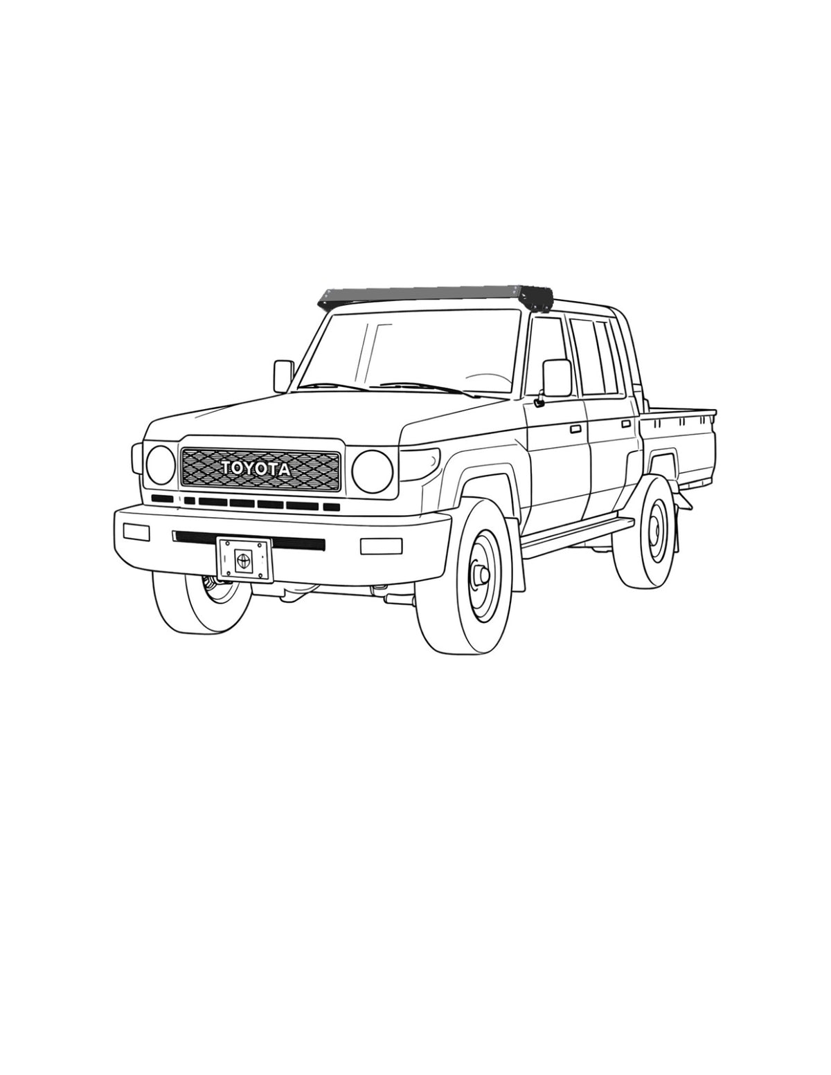 Gutter Mounted Roof Visor/ Light Mount To 79 Cab Chassis And 76 Wagon