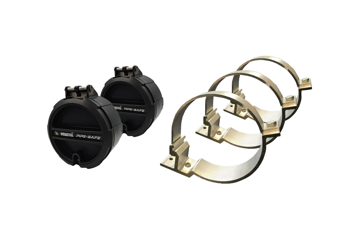 Wedgetail Adventure Accessory 150mm Conduit Carrier Caps And 3 Brackets Side Mount, No Pipe