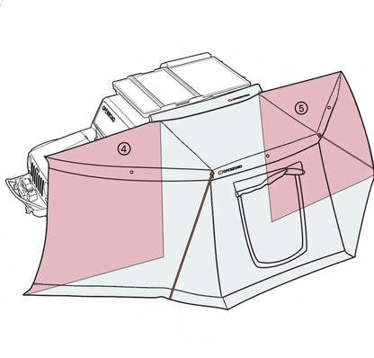 OPENROAD 180 Degree XL Awning Free Standing (ETA OCTOBER 19TH)