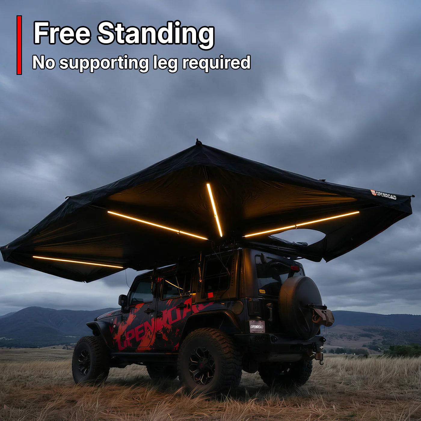 OPENROAD 270 Degree Awning Plus With Zippered D-Door