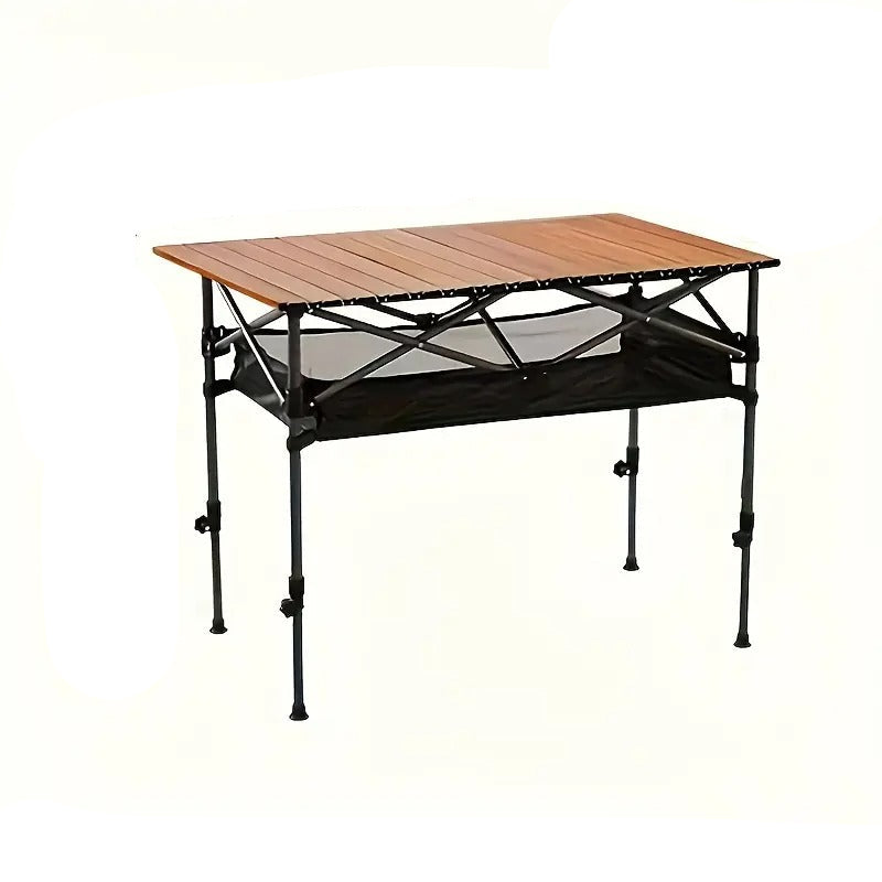 NNETM Adjustable Height Folding Camping Table-0