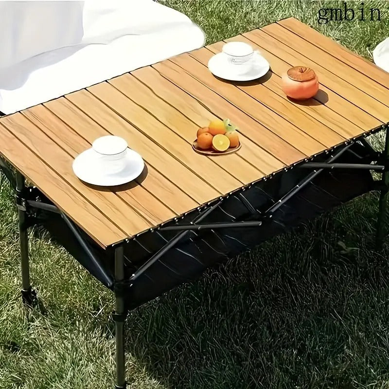 NNETM Adjustable Height Folding Camping Table-2