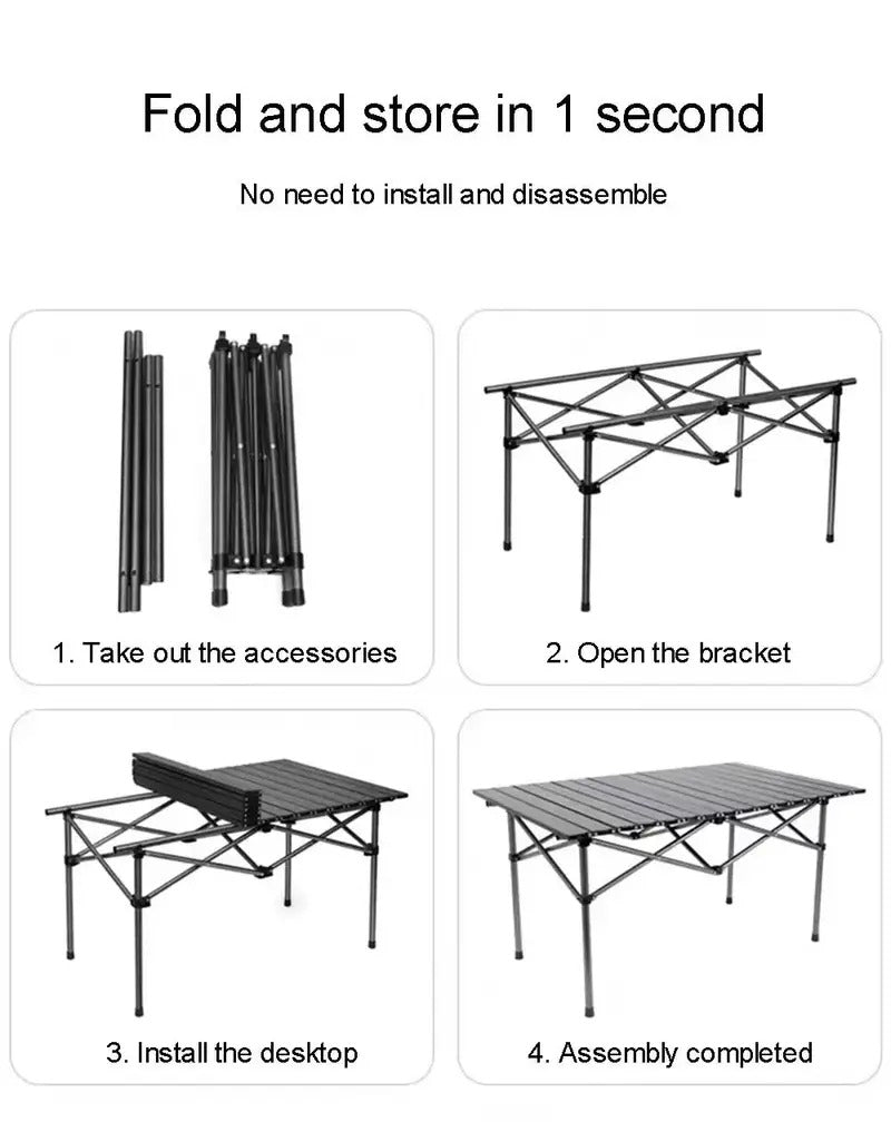 Iron Folding Camping Table-4